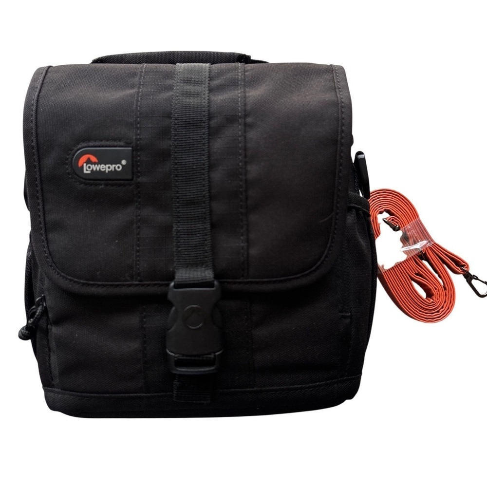 Lowepro Adventura 140 DSLR Camera Shoulder Bag Black Orange Padded Case Travel